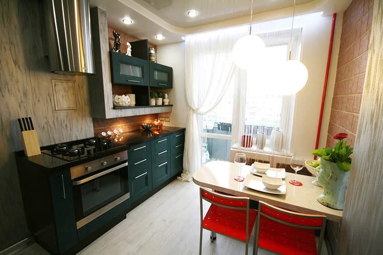 Интерьер кухни 6 кв. м. — лучшие идеи, фото новинки, секреты оформления красивого дизайна маленькой кухни #92