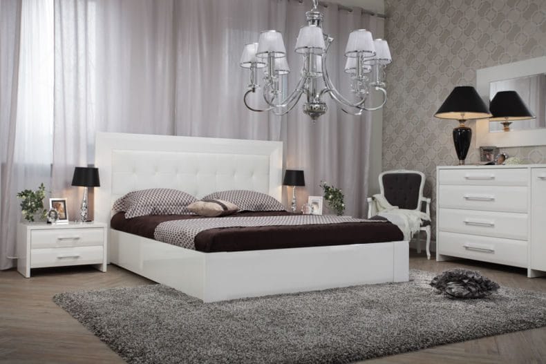 Белая спальня — стильный и комфортный дизайн спальной комнаты (120 фото) #14