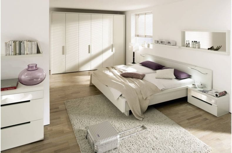 Белая спальня — стильный и комфортный дизайн спальной комнаты (120 фото) #66