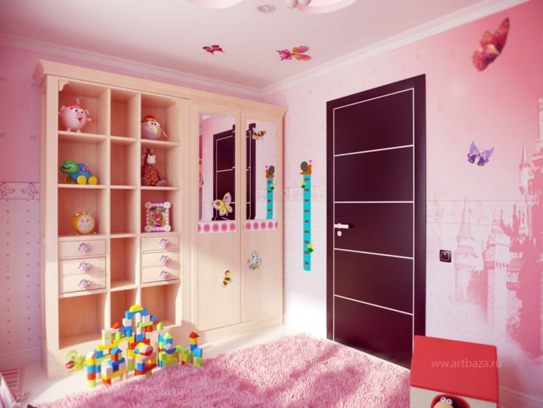 Дизайн детской спальни — лучшие идеи оформления интерьера детской (110 фото) #61