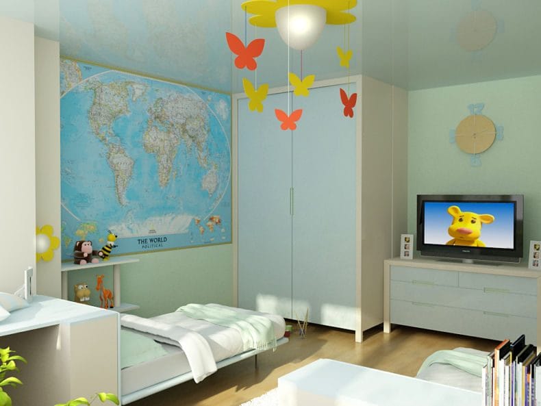 Дизайн детской спальни — лучшие идеи оформления интерьера детской (110 фото) #8