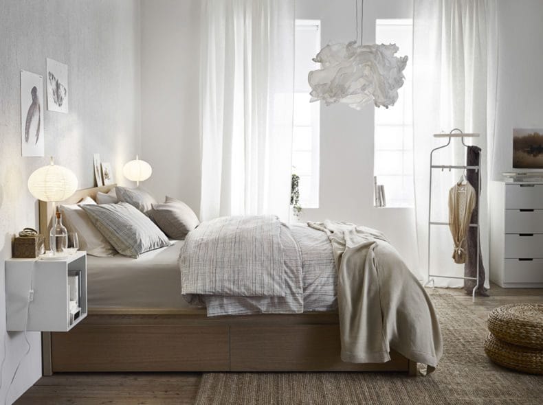 Белая спальня — стильный и комфортный дизайн спальной комнаты (120 фото) #75