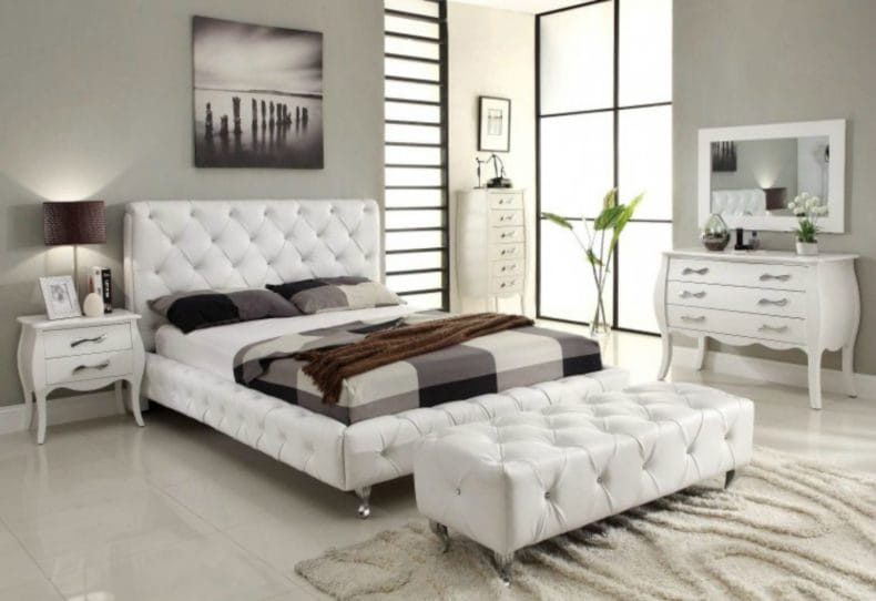 Белая спальня — стильный и комфортный дизайн спальной комнаты (120 фото) #61