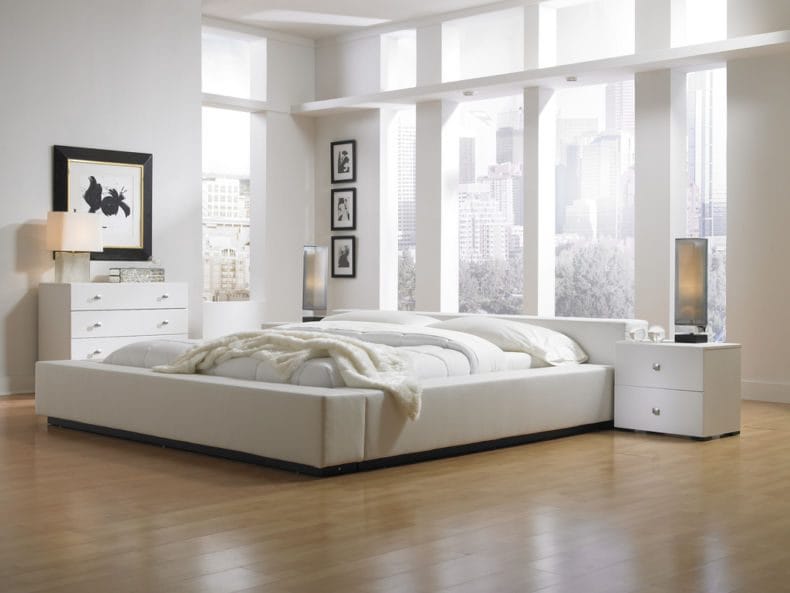 Белая спальня — стильный и комфортный дизайн спальной комнаты (120 фото) #35