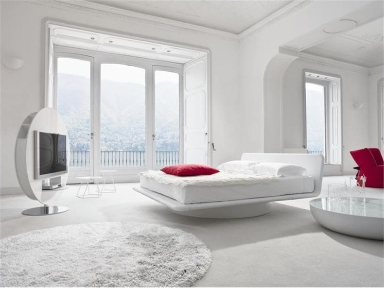 Белая спальня — стильный и комфортный дизайн спальной комнаты (120 фото) #65