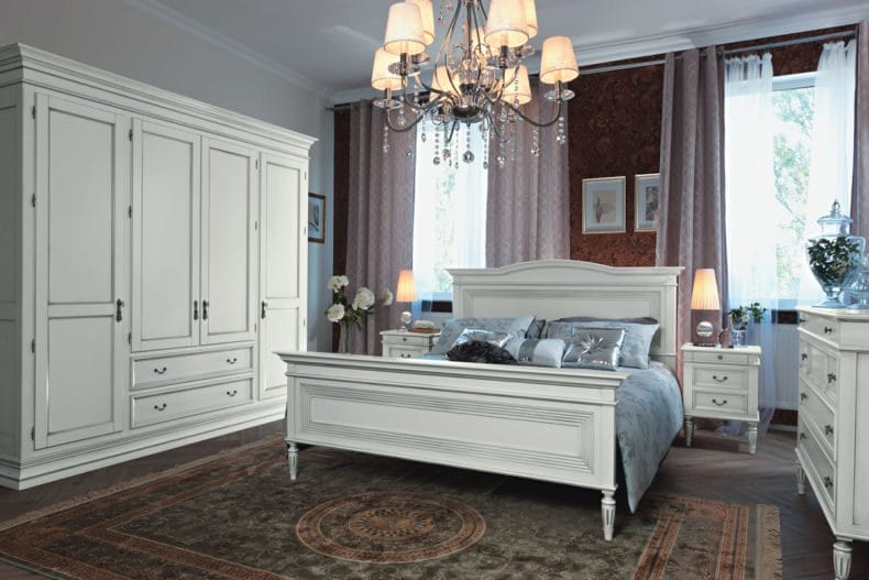 Белая спальня — стильный и комфортный дизайн спальной комнаты (120 фото) #12