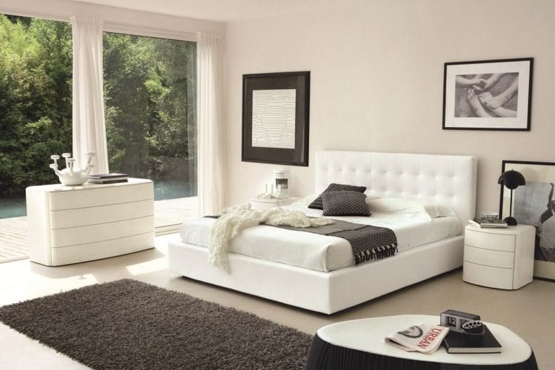 Белая спальня — стильный и комфортный дизайн спальной комнаты (120 фото) #64