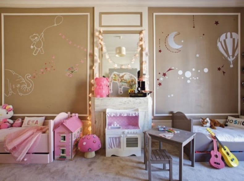 Дизайн детской спальни — лучшие идеи оформления интерьера детской (110 фото) #59