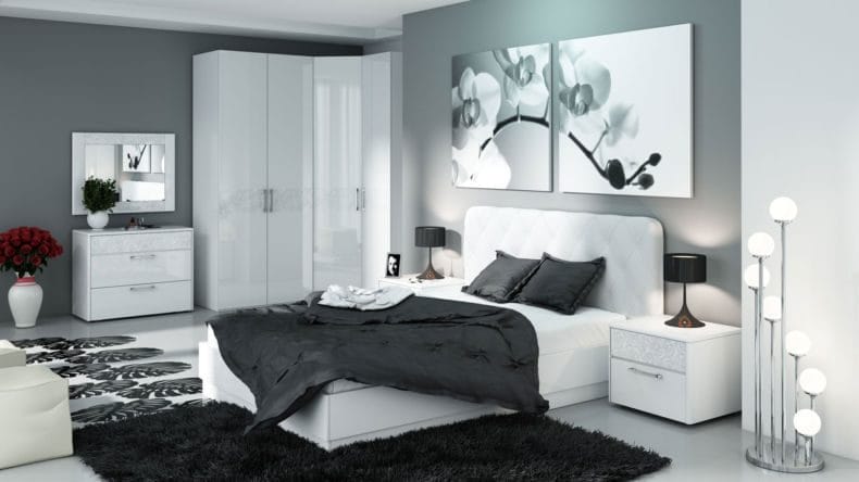 Белая спальня — стильный и комфортный дизайн спальной комнаты (120 фото) #37
