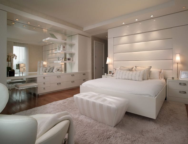Белая спальня — стильный и комфортный дизайн спальной комнаты (120 фото) #47