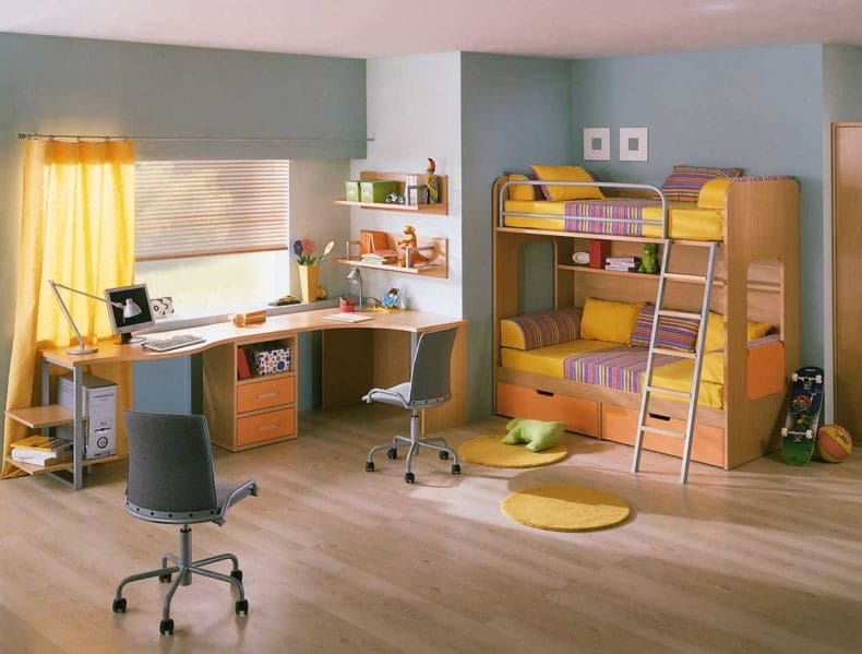 Дизайн детской спальни — лучшие идеи оформления интерьера детской (110 фото) #71