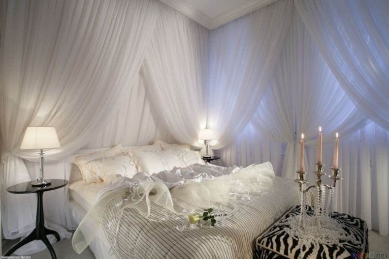 Белая спальня — стильный и комфортный дизайн спальной комнаты (120 фото) #19