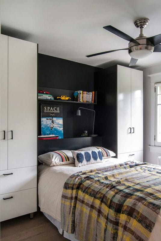 Дизайн маленькой спальни — 95 фото обустройства интерьера #63