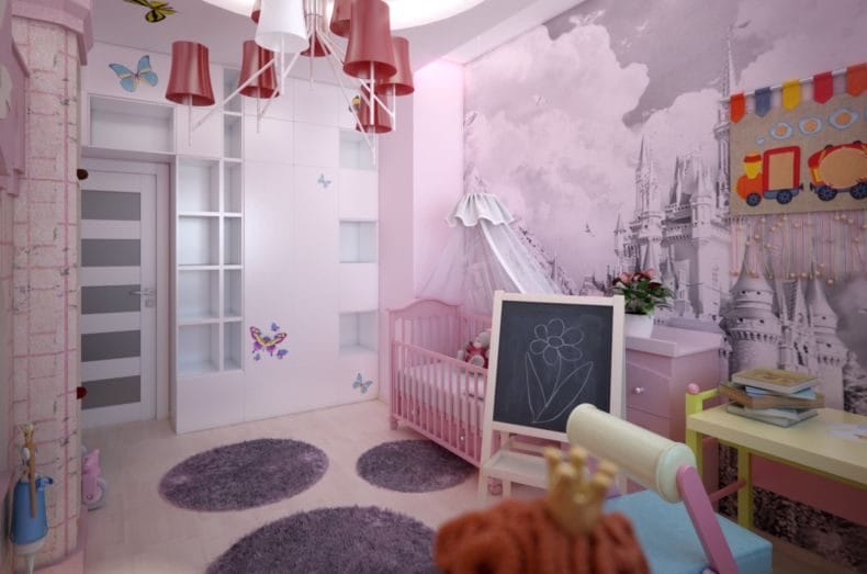 Дизайн детской спальни — лучшие идеи оформления интерьера детской (110 фото) #138