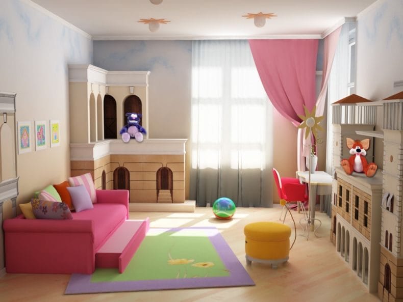 Дизайн детской спальни — лучшие идеи оформления интерьера детской (110 фото) #16