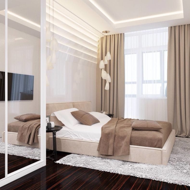 Белая спальня — стильный и комфортный дизайн спальной комнаты (120 фото) #135