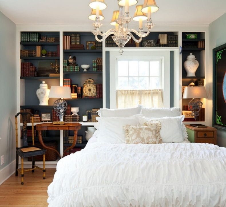 Дизайн маленькой спальни — 95 фото обустройства интерьера #106