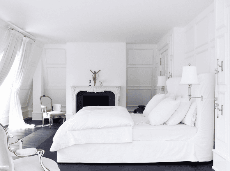 Белая спальня — стильный и комфортный дизайн спальной комнаты (120 фото) #5