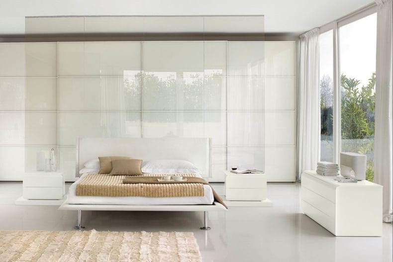 Белая спальня — стильный и комфортный дизайн спальной комнаты (120 фото) #159