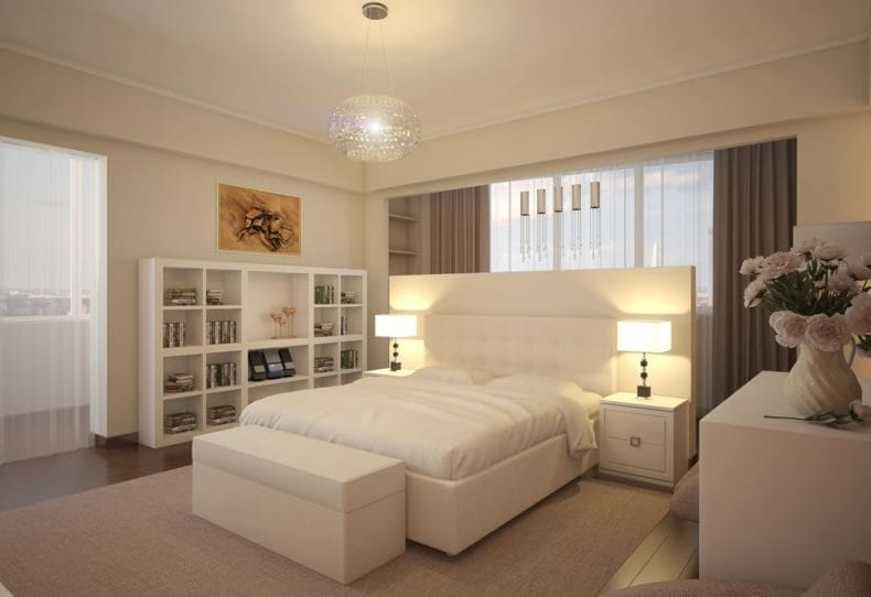 Белая спальня — стильный и комфортный дизайн спальной комнаты (120 фото) #55