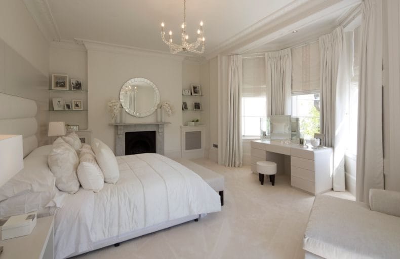 Белая спальня — стильный и комфортный дизайн спальной комнаты (120 фото) #57