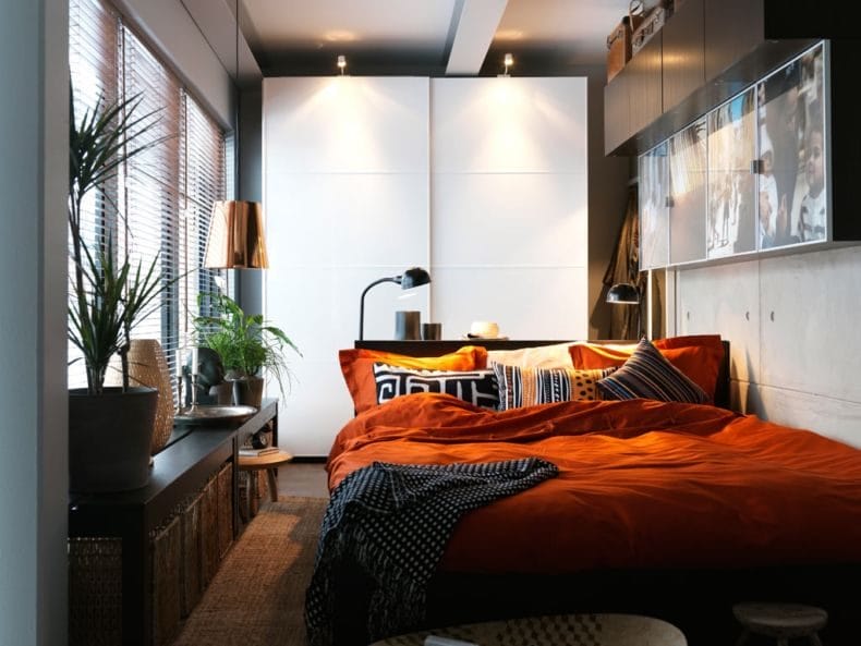 Дизайн маленькой спальни — 95 фото обустройства интерьера #57