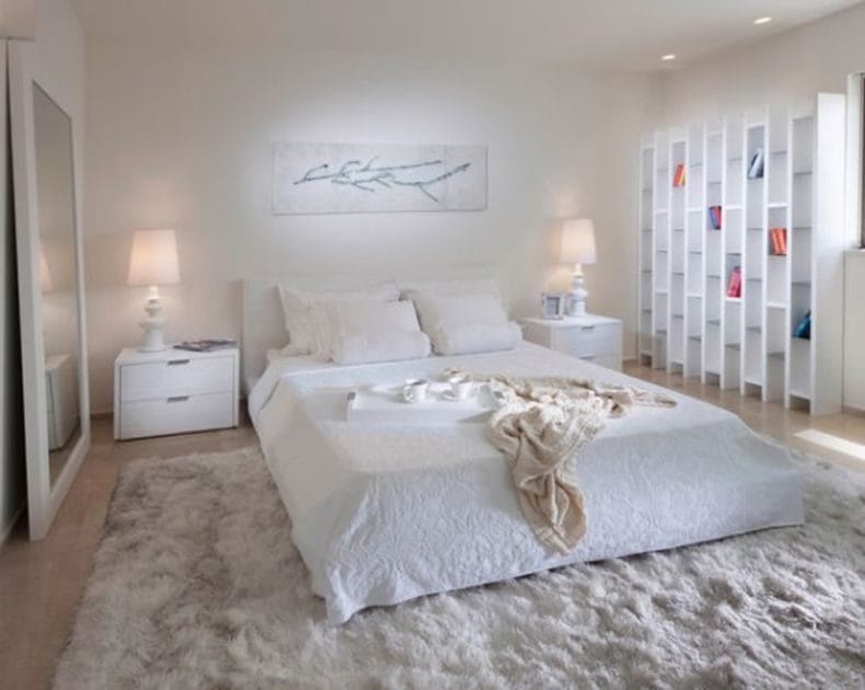 Белая спальня — стильный и комфортный дизайн спальной комнаты (120 фото) #92