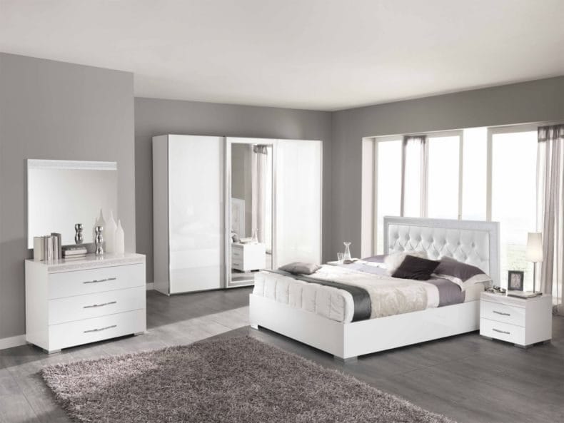 Белая спальня — стильный и комфортный дизайн спальной комнаты (120 фото) #15