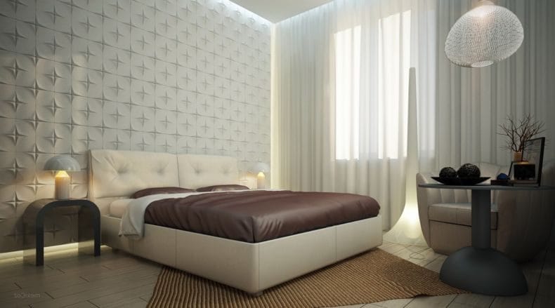 Белая спальня — стильный и комфортный дизайн спальной комнаты (120 фото) #100
