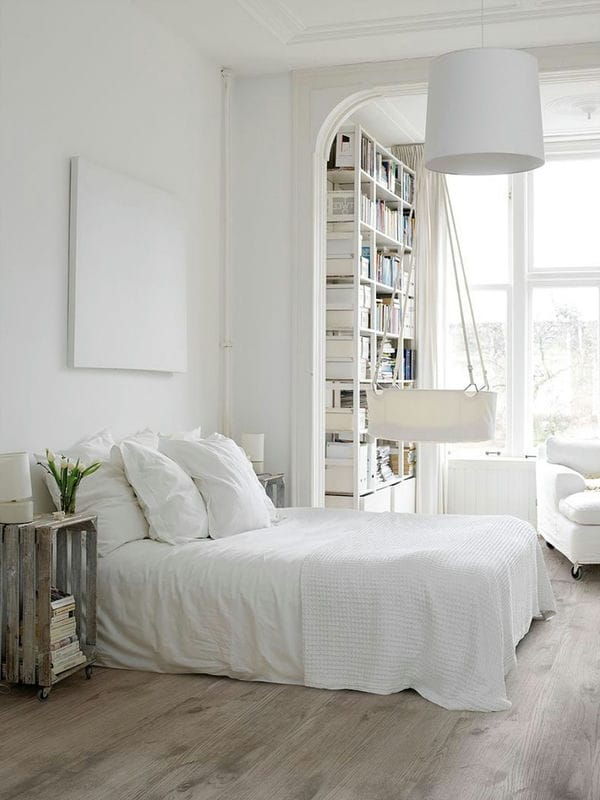 Белая спальня — стильный и комфортный дизайн спальной комнаты (120 фото) #99
