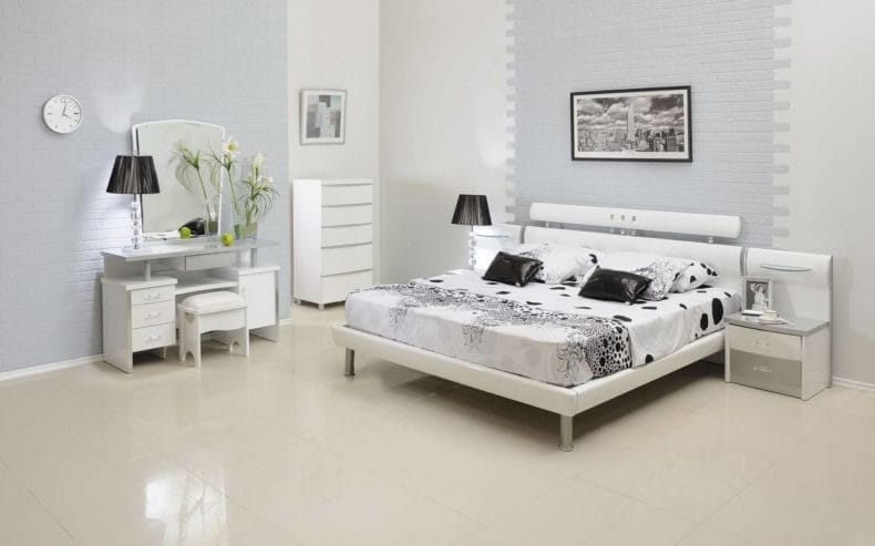 Белая спальня — стильный и комфортный дизайн спальной комнаты (120 фото) #17