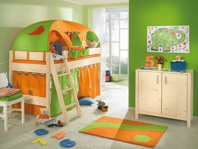 Дизайн детской спальни — лучшие идеи оформления интерьера детской (110 фото) #82
