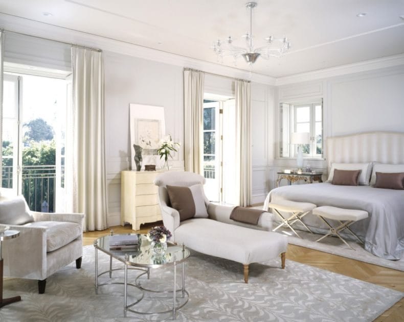 Белая спальня — стильный и комфортный дизайн спальной комнаты (120 фото) #110