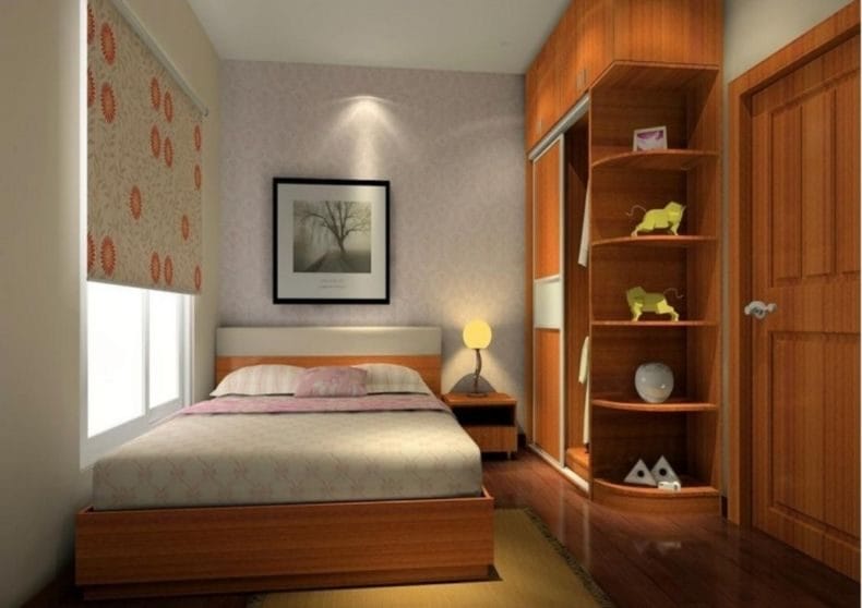 Дизайн маленькой спальни — 95 фото обустройства интерьера #62