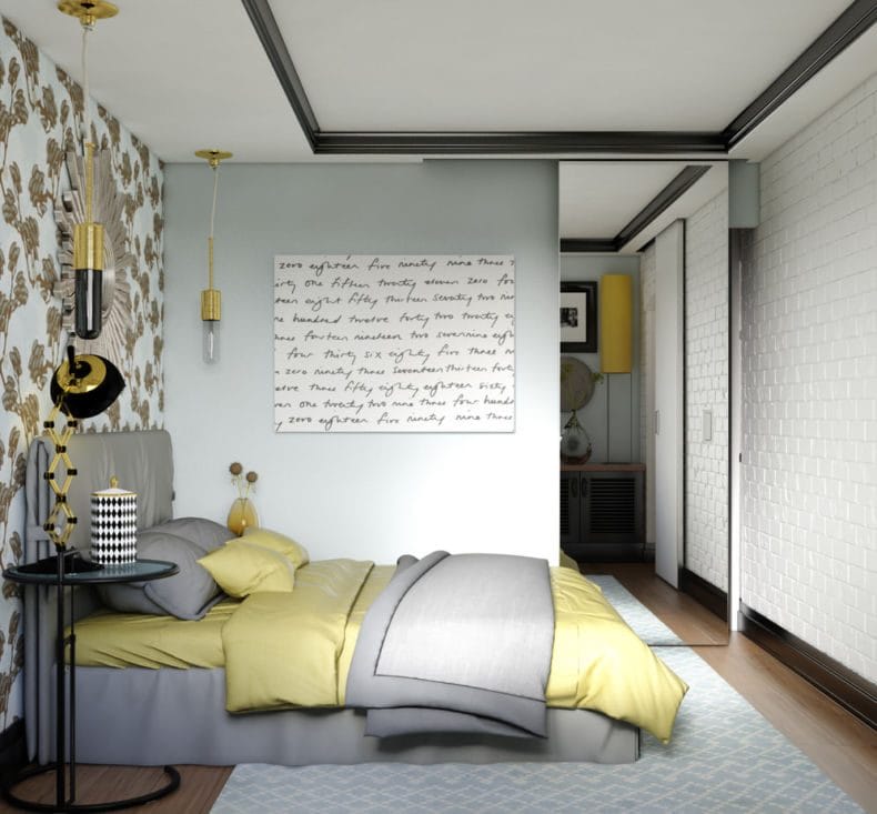 Дизайн маленькой спальни — 95 фото обустройства интерьера #71