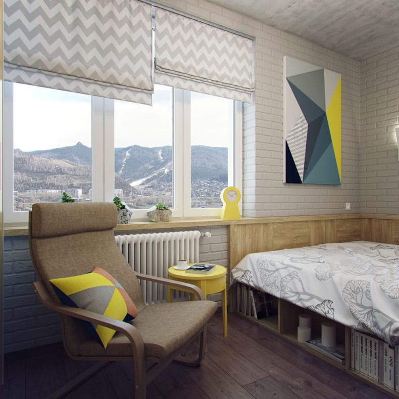 Дизайн маленькой спальни — 95 фото обустройства интерьера #75