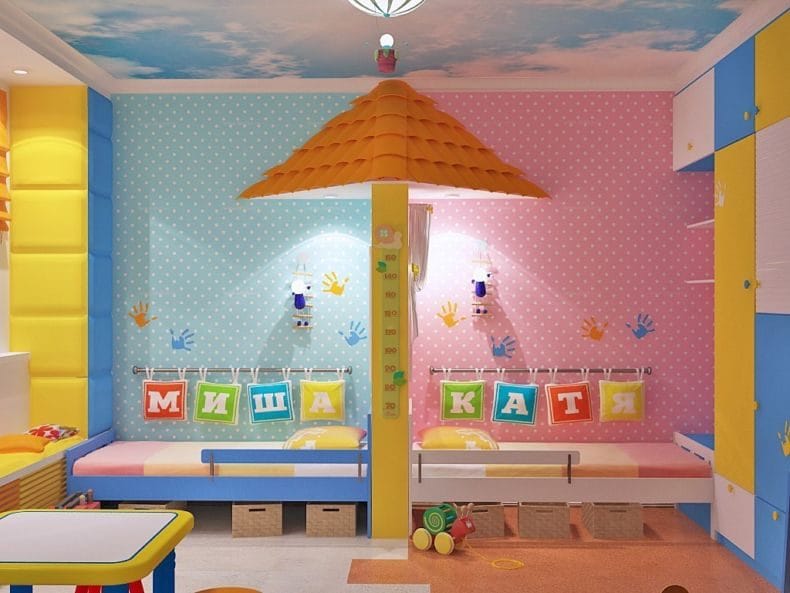 Дизайн детской спальни — лучшие идеи оформления интерьера детской (110 фото) #36