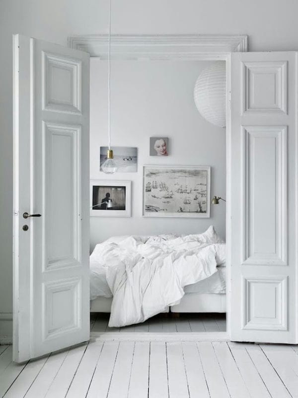 Белая спальня — стильный и комфортный дизайн спальной комнаты (120 фото) #54