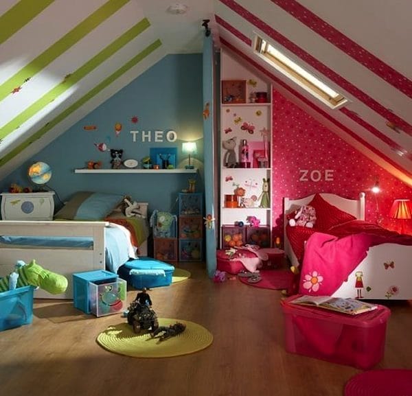Дизайн детской спальни — лучшие идеи оформления интерьера детской (110 фото) #37
