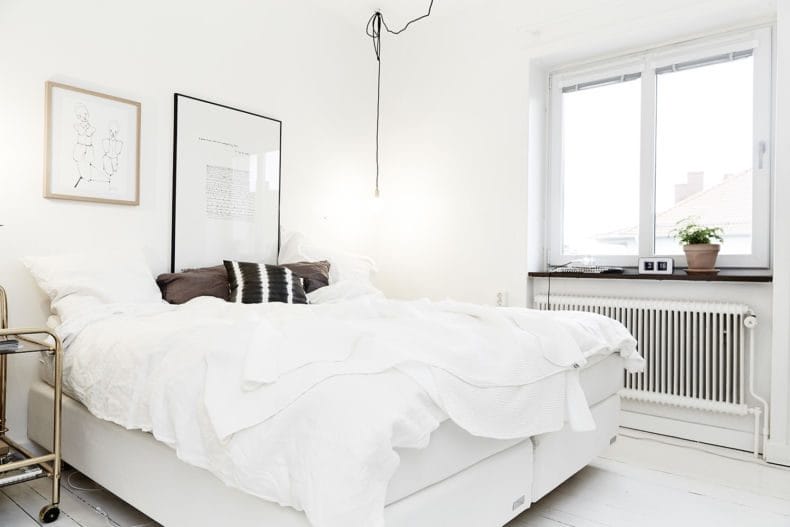 Белая спальня — стильный и комфортный дизайн спальной комнаты (120 фото) #121