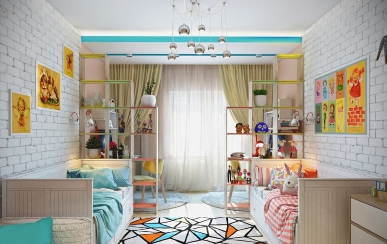 Дизайн детской спальни — лучшие идеи оформления интерьера детской (110 фото) #41