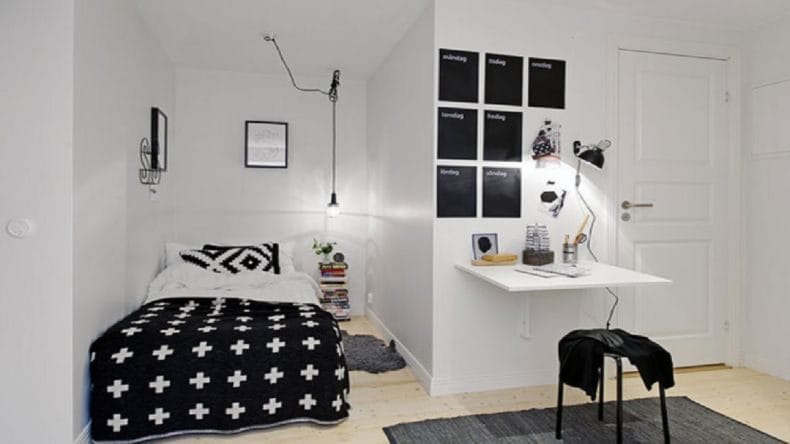 Дизайн маленькой спальни — 95 фото обустройства интерьера #98