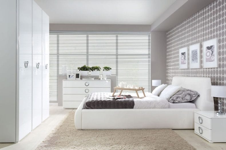 Белая спальня — стильный и комфортный дизайн спальной комнаты (120 фото) #29