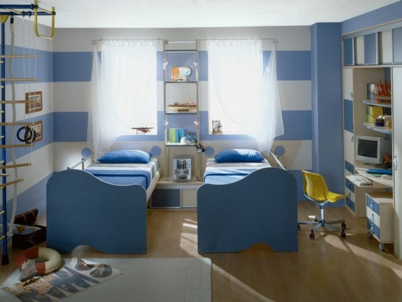Дизайн детской спальни — лучшие идеи оформления интерьера детской (110 фото) #119