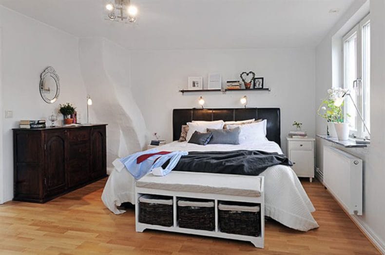 Дизайн маленькой спальни — 95 фото обустройства интерьера #23