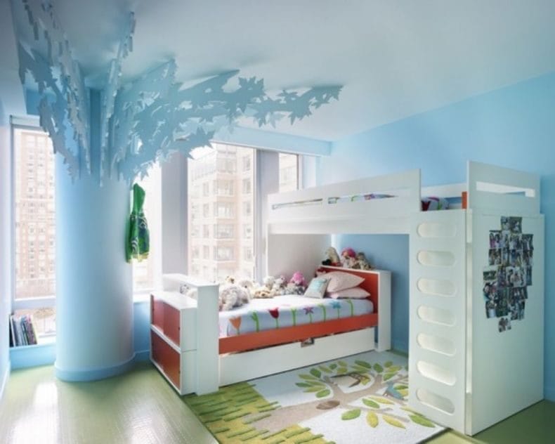 Дизайн детской спальни — лучшие идеи оформления интерьера детской (110 фото) #127