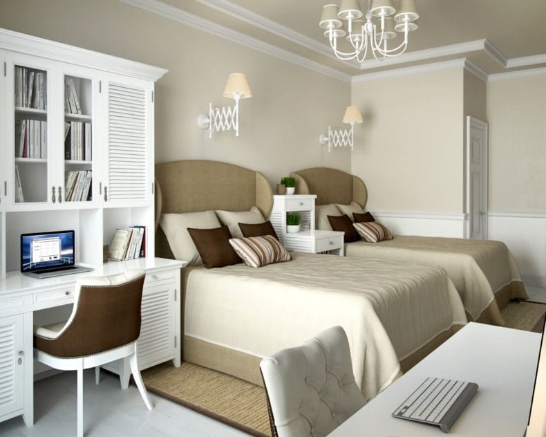 Белая спальня — стильный и комфортный дизайн спальной комнаты (120 фото) #141