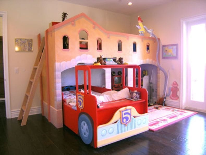 Дизайн детской спальни — лучшие идеи оформления интерьера детской (110 фото) #133