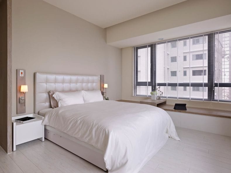 Белая спальня — стильный и комфортный дизайн спальной комнаты (120 фото) #49