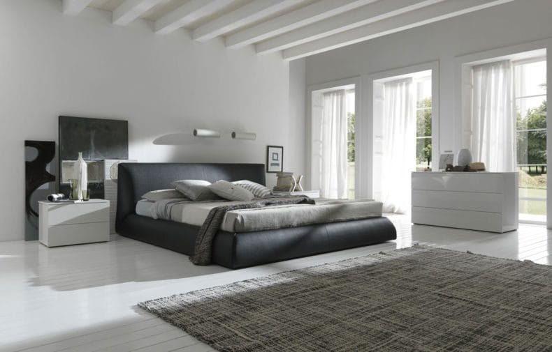 Белая спальня — стильный и комфортный дизайн спальной комнаты (120 фото) #156